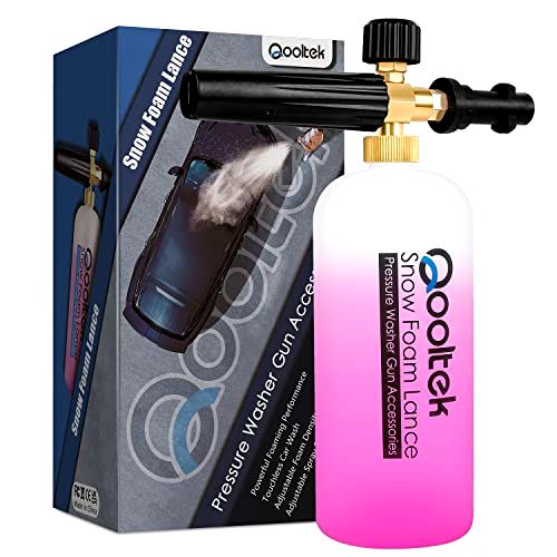 deal Qooltek Adjustable Foam Cannon 1 Liter Bottle Snow Foam