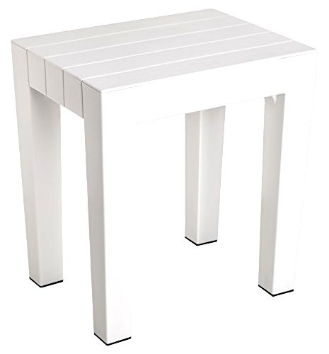 deal TATAY rectangular stool made of white textured