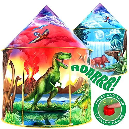 deal W&O Dinosaur Discovery Play Tent with Roar Button,
