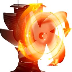 best wood burning stove fan Signstek 4 Blade Heat Powered Stove Fan