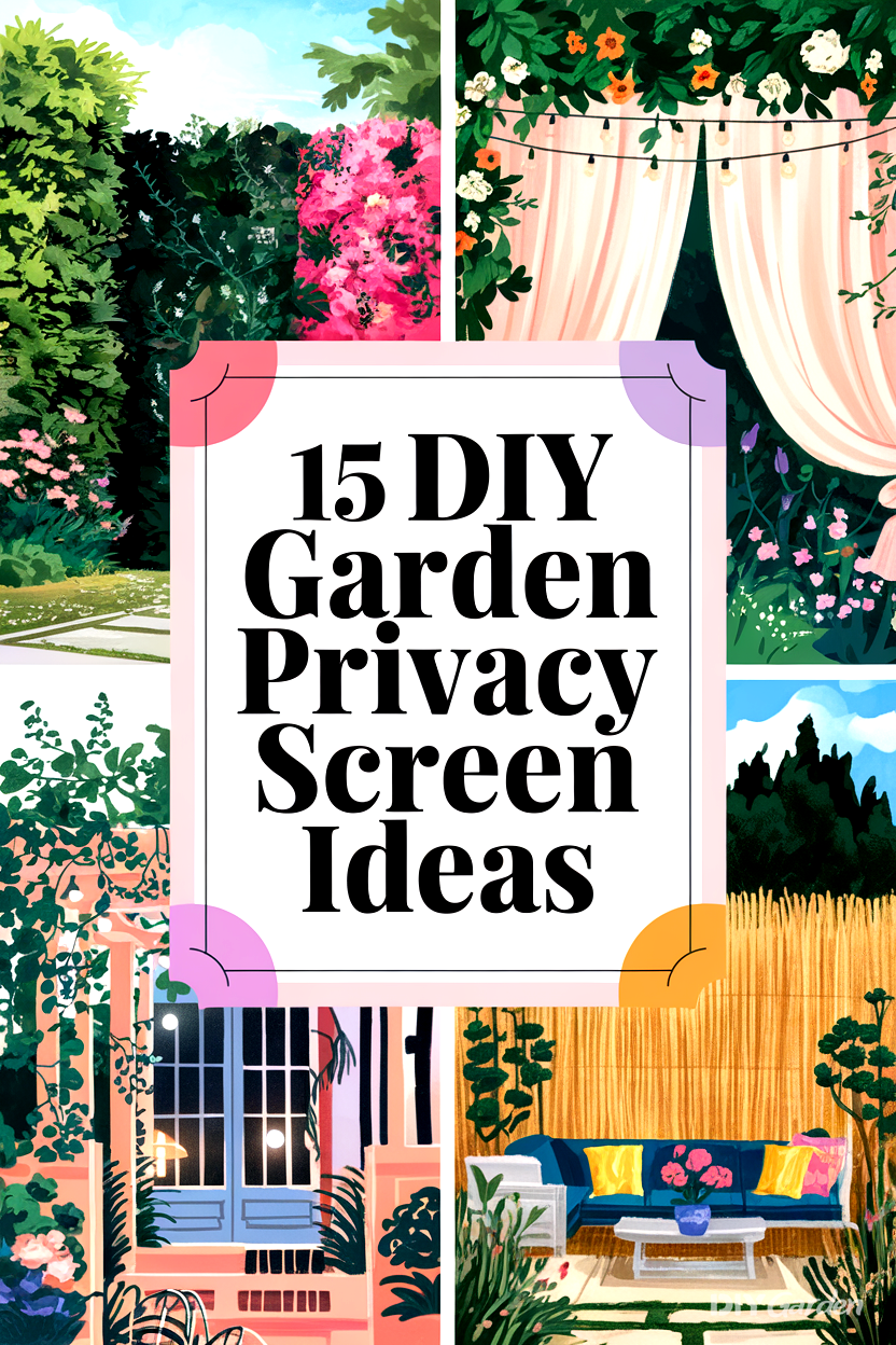 15 DIY Back Garden Privacy Screen Ideas (Block Neighbour's)