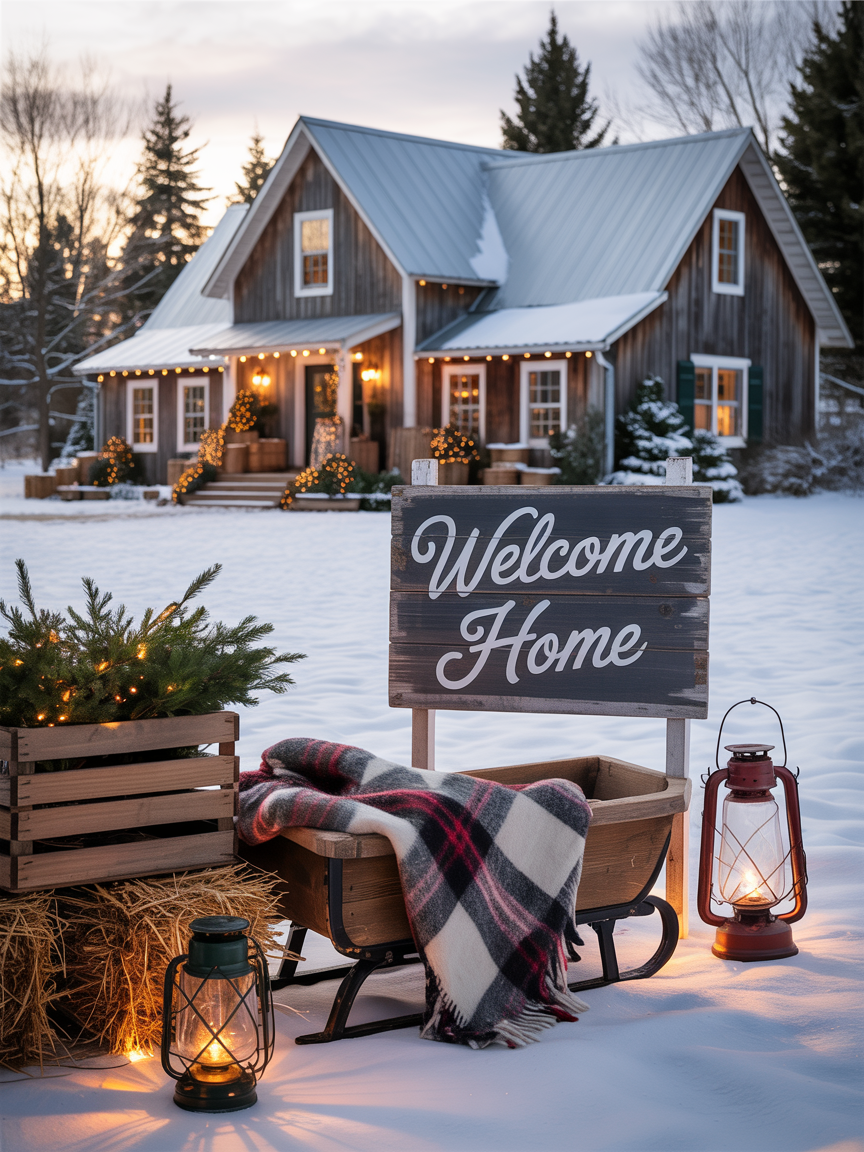 Rustic Barn Display 33 Magical Christmas Front Yard Display Ideas | DIY Garden