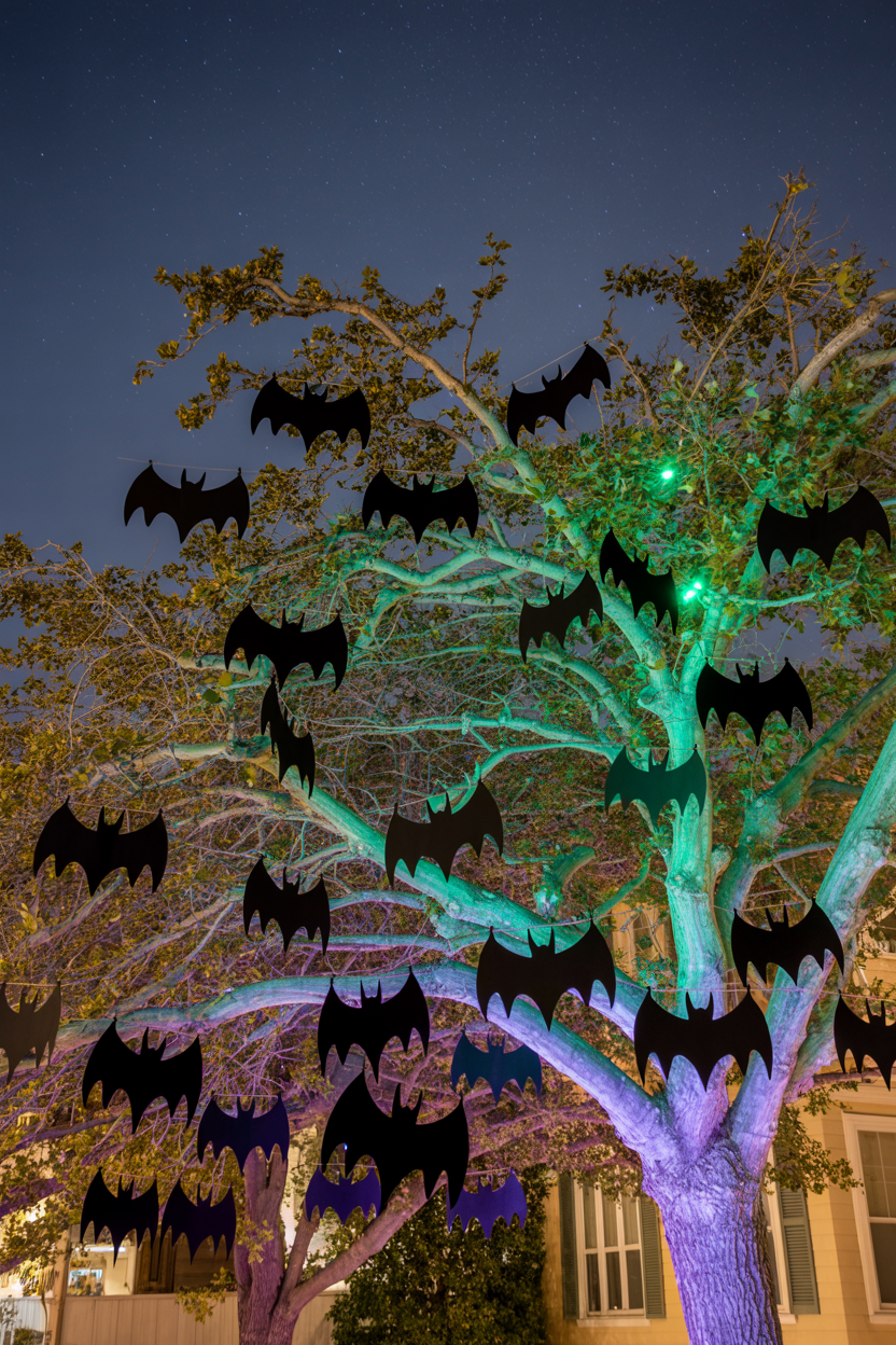 Floating Bats 13 Creepy Outdoor Halloween Decor Ideas to Transform Your Front Yard ...