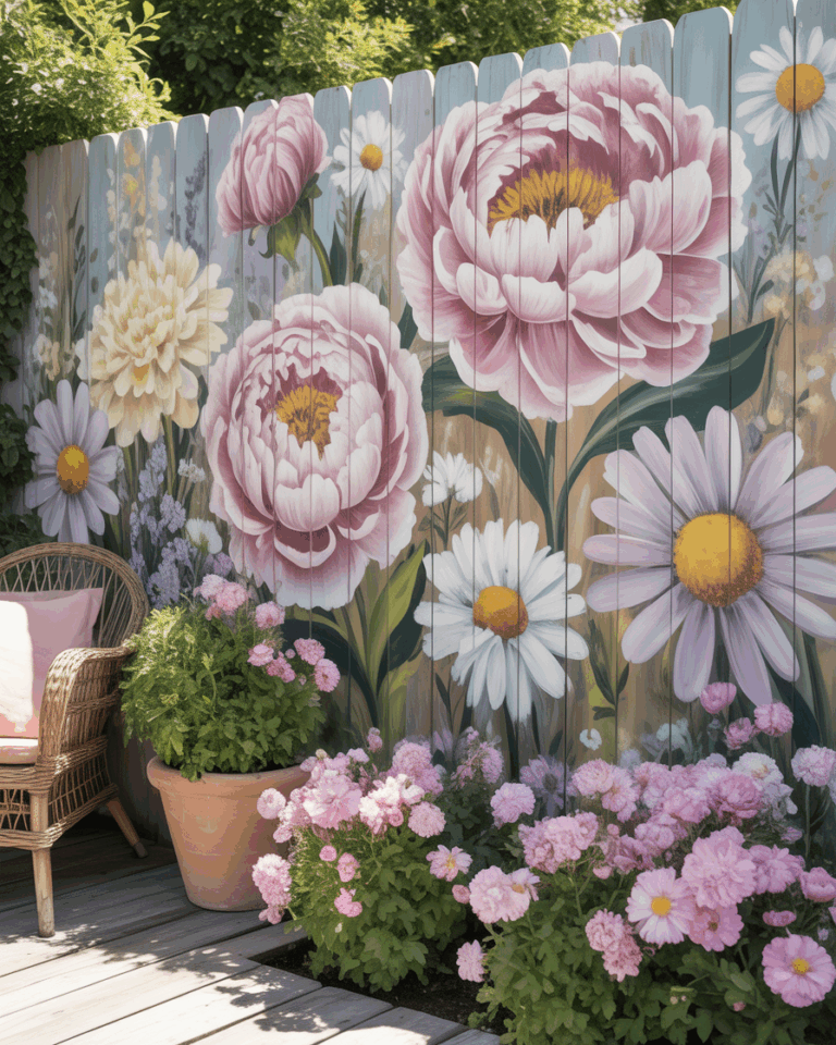 10 Cheerful Garden Outdoor Wall Mural Ideas That Instantly Transform ...